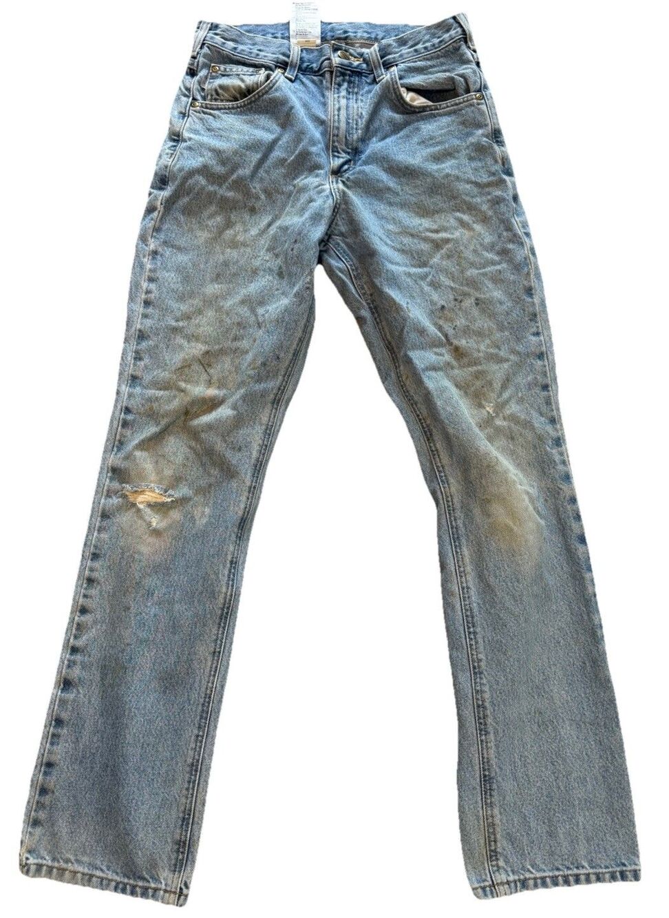 Carhartt B18 STW Straight Fit Jeans Mens 30x32 Distressed Thrashed Paint Work